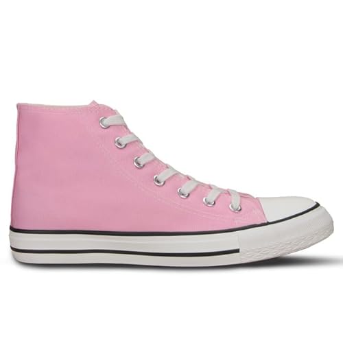 CULTZ Diamond Unisex Sneaker Damen Herren High Top Turnschuhe Pink 37 von CULTZ