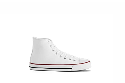 CULTZ Diamond Unisex Sneaker Damen Herren High Top Turnschuhe White 41 von CULTZ