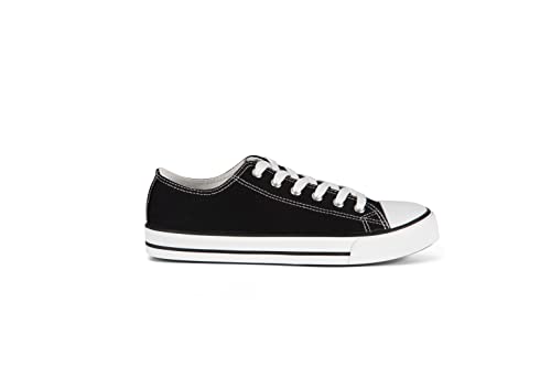 CULTZ Diamond Unisex Sneaker Damen Herren Low Top Turnschuhe Black 36 von CULTZ