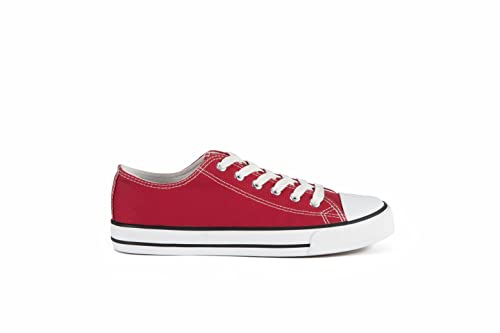 CULTZ Diamond Unisex Sneaker Damen Herren Low Top Turnschuhe Red 37 von CULTZ