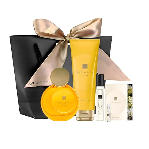 Far Away Shine Eau de Parfum 50 ml, Bodylotion 125 ml, Taschenspray 10 ml, Geschenktasche, Duftprobe, 5er Geschenkset von CULTZEN