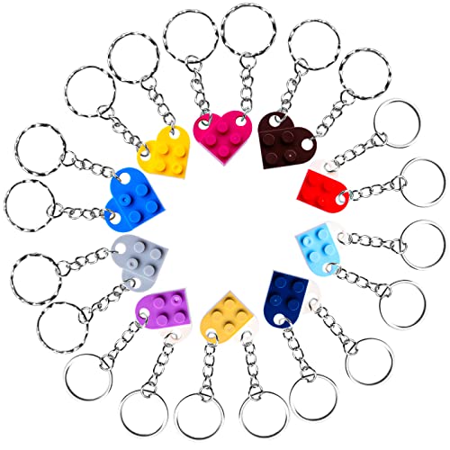 CUNQN Schlüsselanhänger Schluesselanhaenger Herz Schlüssel Anhänger Schlüsselbund Schlüsselring Schlüsselringe für Paare 10 Paar von CUNQN