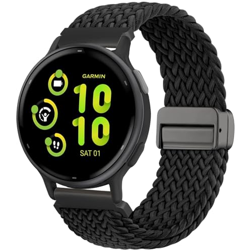CUNUJIX Geflochtene Armband Ersatz für Garmin Vivoactive 5/Vivoactive 3/Venu 2 Plus/Vivomove 3/HR/Luxe/Style, 20mm Magnetische Dehnbare Nylon Gewebeband für Garmin Forerunner 55/245/645 Herren Damen CUNUJIX Geflochtene Armband Ersatz für Garmin Vivoactive 5/Vivoactive 3/Venu 2 Plus/Vivomove 3/HR/Luxe/Style, 20mm Magnetische Dehnbare Nylon Gewebeband für Garmin Forerunner 55/245/645 Herren Damen von CUNUJIX