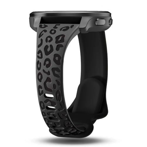 CUNUJIX Leopard Gravierte Schlank Silikon Armband für Garmin Vivoactive 4S / Venu 3S / Venu 2S / Vivomove 3S, 18mm Soft Sport Wasserdichtes Ersatzband für Garmin Forerunner 255s/255s Music/265S Damen CUNUJIX Leopard Gravierte Schlank Silikon Armband für Garmin Vivoactive 4S / Venu 3S / Venu 2S / Vivomove 3S, 18mm Soft Sport Wasserdichtes Ersatzband für Garmin Forerunner 255s/255s Music/265S Damen von CUNUJIX