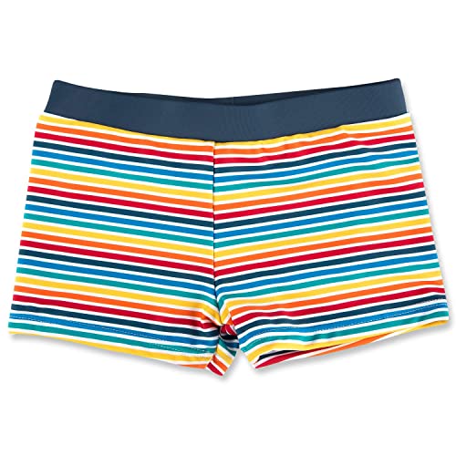 CUNYI Badehose für Jungen Kinder Bademode Badeshorts Leicht Schnell Trocknende Schwimmbekleidung, Bunte Streifen 110 von CUNYI