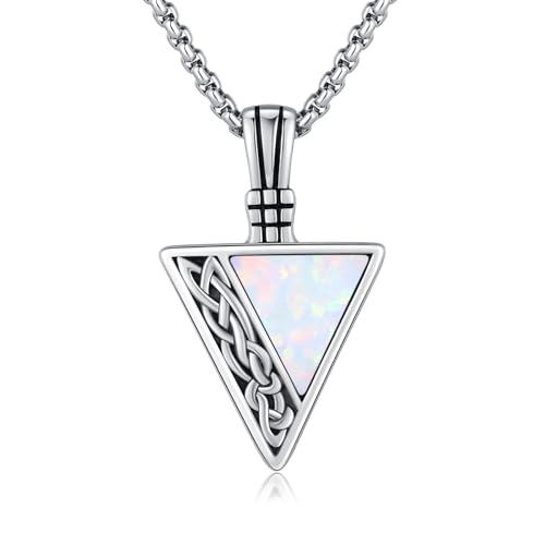 CUOKA MIRACLE Pfeilspitze Halskette 925 Silber - Wikinger Schmuck für Herren & Damen - Stilvolles Unisex Geschenk zu Weihnachten oder Geburtstag von CUOKA MIRACLE