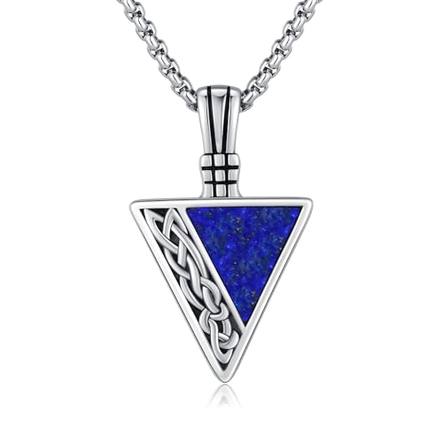 CUOKA MIRACLE Keltisches Amulett aus 925 Silber - Pfeilspitze Kette für Männer - Kraftvoller Wikinger Schmuck als Geschenkidee für Erwachsene von CUOKA MIRACLE