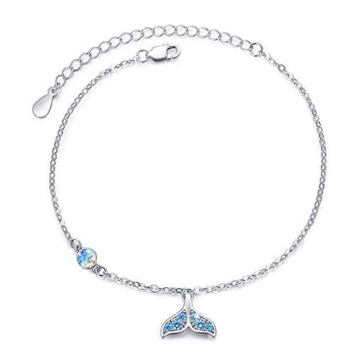 CUOKA MIRACLE Meerjungfrau Armband Mädchen Silber 925 Armband Fischschwanz Meerjungfrau Mädchen Armband Meerjungfrau Schmuck Geschenk für Damen Mutter Tochter von CUOKA MIRACLE