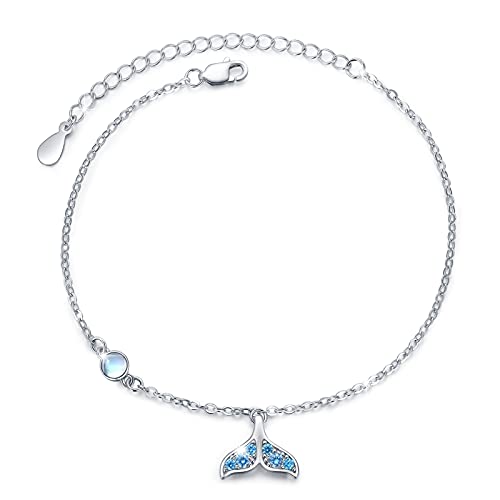 CUOKA MIRACLE Mondstein Meerjungfrau Armband - Silber 925 - Mondstein Armband - Meerjungfrauschwanz - Schmuck für Damen/Mädchen/Mutter/Tochter von CUOKA MIRACLE