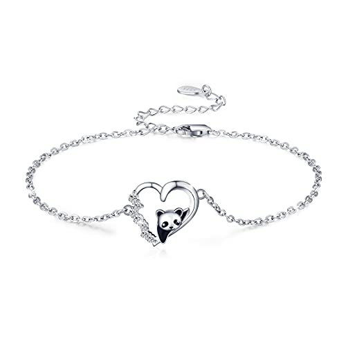 CUOKA MIRACLE Panda Armband Kinder 925 Sterling Silber Mädchen Armband Panda Schmuck Tier Armband Freundschaftsarmband für Damen von CUOKA MIRACLE