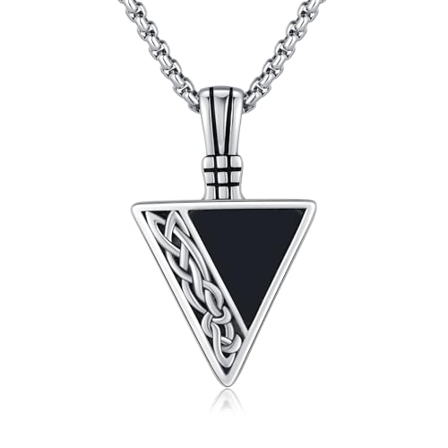 CUOKA MIRACLE Wikinger Kette 925 Sterling Silber - Pfeilspitze Anhänger für Männer - Keltisches Amulett als Geschenk für Sohn & Jungen - Weihnachten Idee von CUOKA MIRACLE