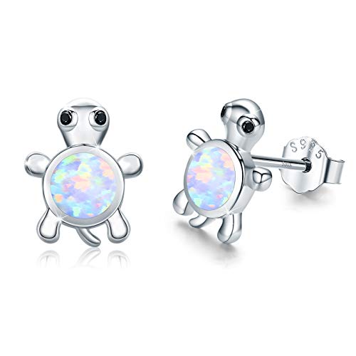 Ohrringe Schildkröten Silber 925 Ohrringe Opal Schildkröte Ohrstecker Ohrringe Kinder Tiere Schildkröten Schmuck Weihnachten Geschenke für Damen Mädchen Mutter Tochter von CUOKA MIRACLE