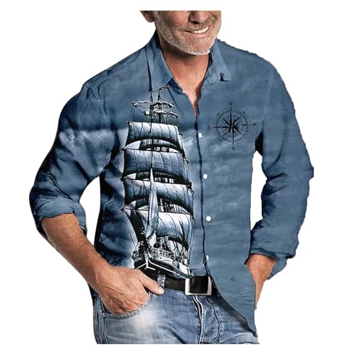 CUOREZ Sommer Herren Urlaub Jugend Herren Revers Langarm, Mb230805003, L von CUOREZ