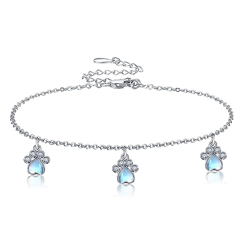 CUPENDA Armbänder mit Pfotenabdrücken Sterling Silber Hunde-Katzen-Armbänder für Frauen Haustier Schmuck Geschenke für Mädchen CUPENDA Armbänder mit Pfotenabdrücken Sterling Silber Hunde-Katzen-Armbänder für Frauen Haustier Schmuck Geschenke für Mädchen von CUPENDA