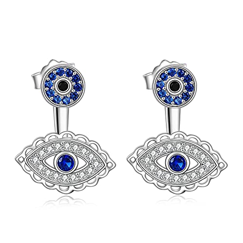 CUPENDA Böser Blick Ohrringe 925 Sterling Silber Evil Eye Mit Flacher Rückseite Ohrstecker Set Böser Blick Schmuck für Frauen CUPENDA Böser Blick Ohrringe 925 Sterling Silber Evil Eye Mit Flacher Rückseite Ohrstecker Set Böser Blick Schmuck für Frauen von CUPENDA