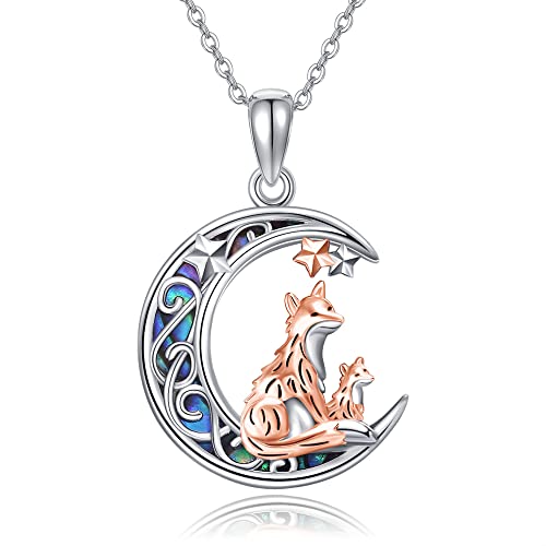 CUPENDA Fuchs Halskette Sterling Silber Fuchs Mutter Kind Anhänger niedliches Tier Schmuck Geschenke für Frauen CUPENDA Fuchs Halskette Sterling Silber Fuchs Mutter Kind Anhänger niedliches Tier Schmuck Geschenke für Frauen von CUPENDA