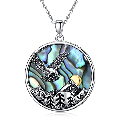 CUPENDA Gebirge Eagle Halskette Sterling Silber Adler Anhänger Kette Schmuck für Frauen von CUPENDA