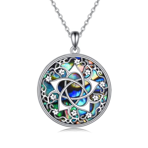 CUPENDA Pentagramm Halskette Sterling Silber Pentagramm Heidnischer Anhänger Wiccan Schmuck Geschenke für Frauen von CUPENDA