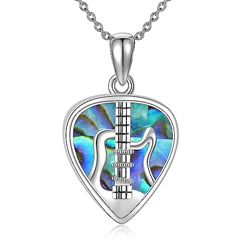 CUPENDA Plektrum Urnenketten für Asche Sterling Silber Gitarre Anhänger Einäscherung für Asche Denkmal Schmuck Geschenke für Frauen von CUPENDA