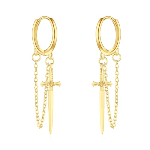CUPENDA Schwert Ohrringe 925 Sterlingsilber Schwert Creolen Gothic Quasten Ohrringe Schmuck für Damen CUPENDA Schwert Ohrringe 925 Sterlingsilber Schwert Creolen Gothic Quasten Ohrringe Schmuck für Damen von CUPENDA