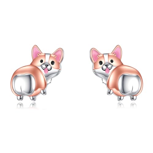 Corgi Ohrringe für Damen Sterlingsilber bezaubernde Corgi Hunde Ohrstecker Corgi Schmuck Geschenke für Corgi Liebhaber Corgi Ohrringe für Damen Sterlingsilber bezaubernde Corgi Hunde Ohrstecker Corgi Schmuck Geschenke für Corgi Liebhaber von CUPENDA