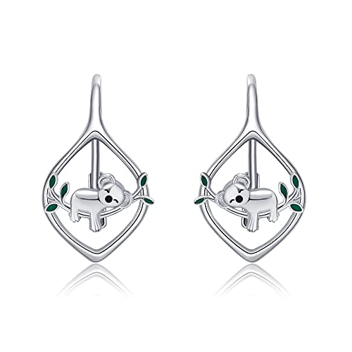Koala Ohrringe Sterling Silber Koala Geschenke für Mädchen Tier Ohrringe Tier Schmuck Geschenke für Frauen von CUPENDA