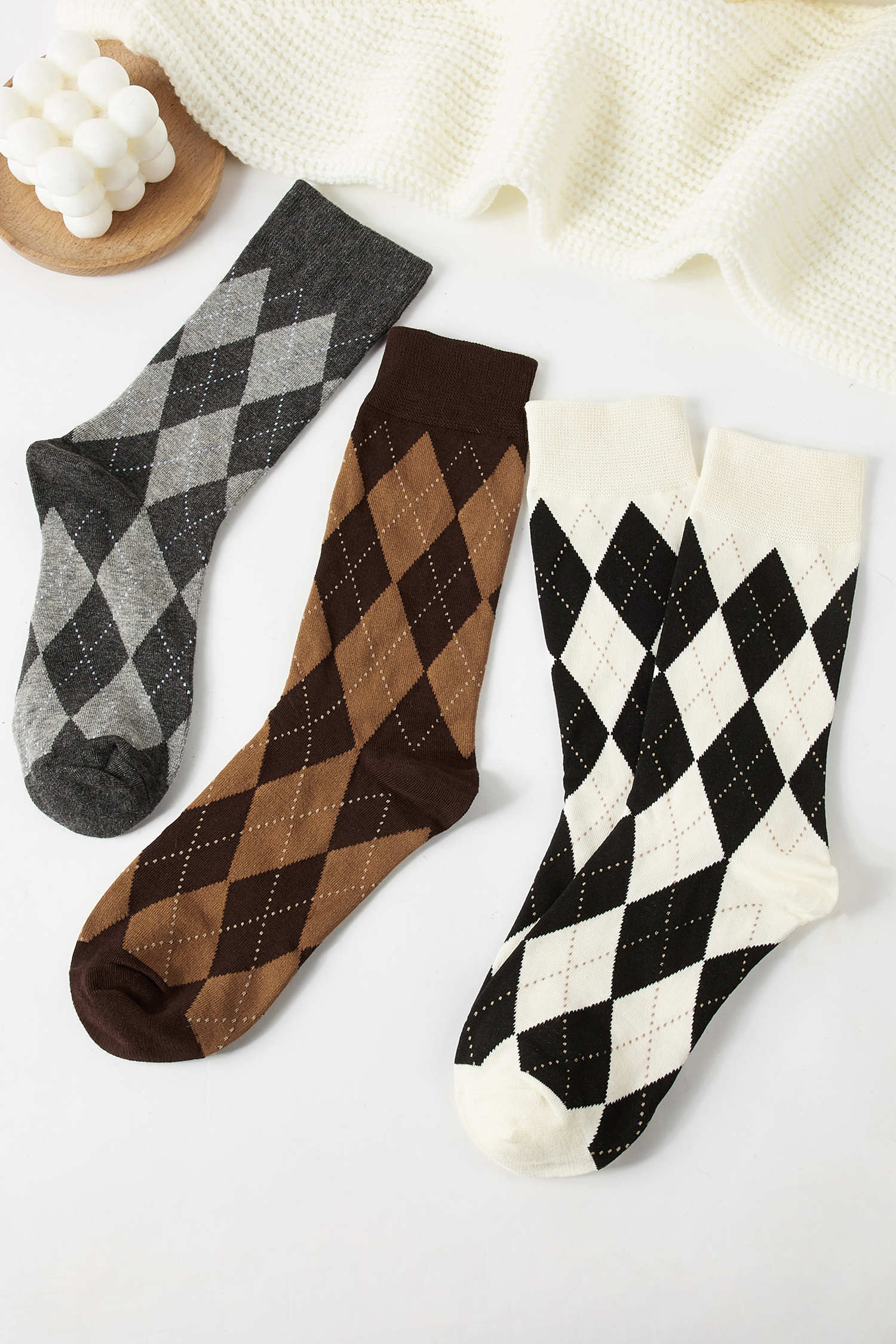 Argyle Socken-Set  3 Paar von CUPSHE