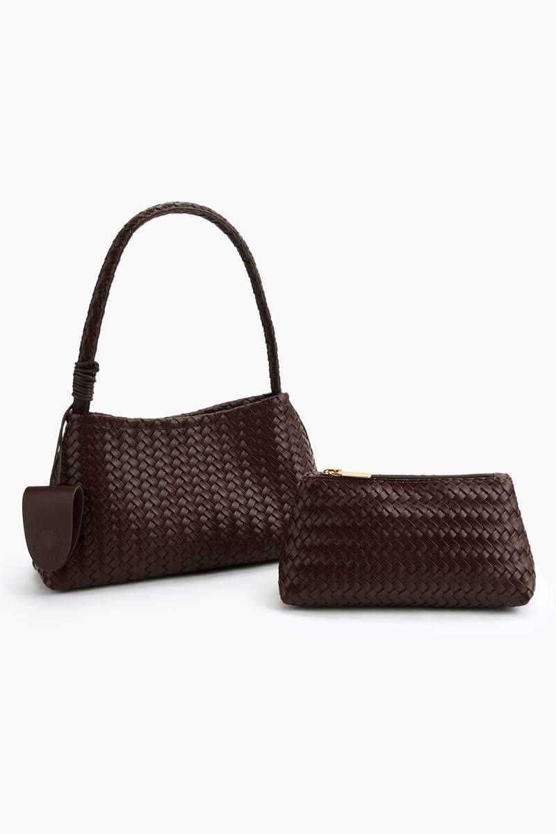 Braune gewebte Schultertasche von CUPSHE