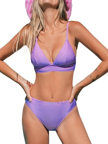 CUPSHE Damen Bikini Set Crossover Bustier High Waist Bikini Bademode Elegant Zweiteiliger Badeanzug Swimsuit Salbeigrün M von CUPSHE