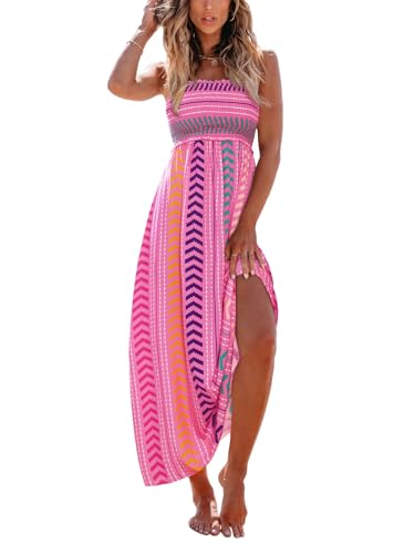 CUPSHE Damen Sommerkleid Blumenmuster Gesmokt Ärmellos Maxikleid Rüschen Spaghettiträger Lang Freizeitkleider Maxi Dress CUPSHE Damen Sommerkleid Blumenmuster Gesmokt Ärmellos Maxikleid Rüschen Spaghettiträger Lang Freizeitkleider Maxi Dress von CUPSHE