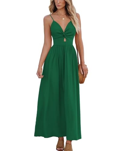 CUPSHE Damen Sommerkleid V Ausschnitt Twist Front Boho Trägerkleid Freizeitkleider Beach Party Camisole Dress CUPSHE Damen Sommerkleid V Ausschnitt Twist Front Boho Trägerkleid Freizeitkleider Beach Party Camisole Dress von CUPSHE