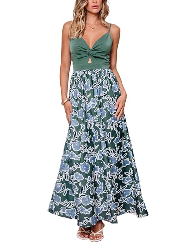 CUPSHE Damen Sommerkleid V Ausschnitt Twist Front Boho Trägerkleid Freizeitkleider Beach Party Camisole Dress CUPSHE Damen Sommerkleid V Ausschnitt Twist Front Boho Trägerkleid Freizeitkleider Beach Party Camisole Dress von CUPSHE