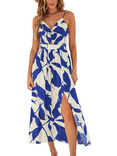 CUPSHE Damen Sommerkleid V Ausschnitt Twist Front Boho Trägerkleid Freizeitkleider Beach Party Camisole Dress CUPSHE Damen Sommerkleid V Ausschnitt Twist Front Boho Trägerkleid Freizeitkleider Beach Party Camisole Dress von CUPSHE