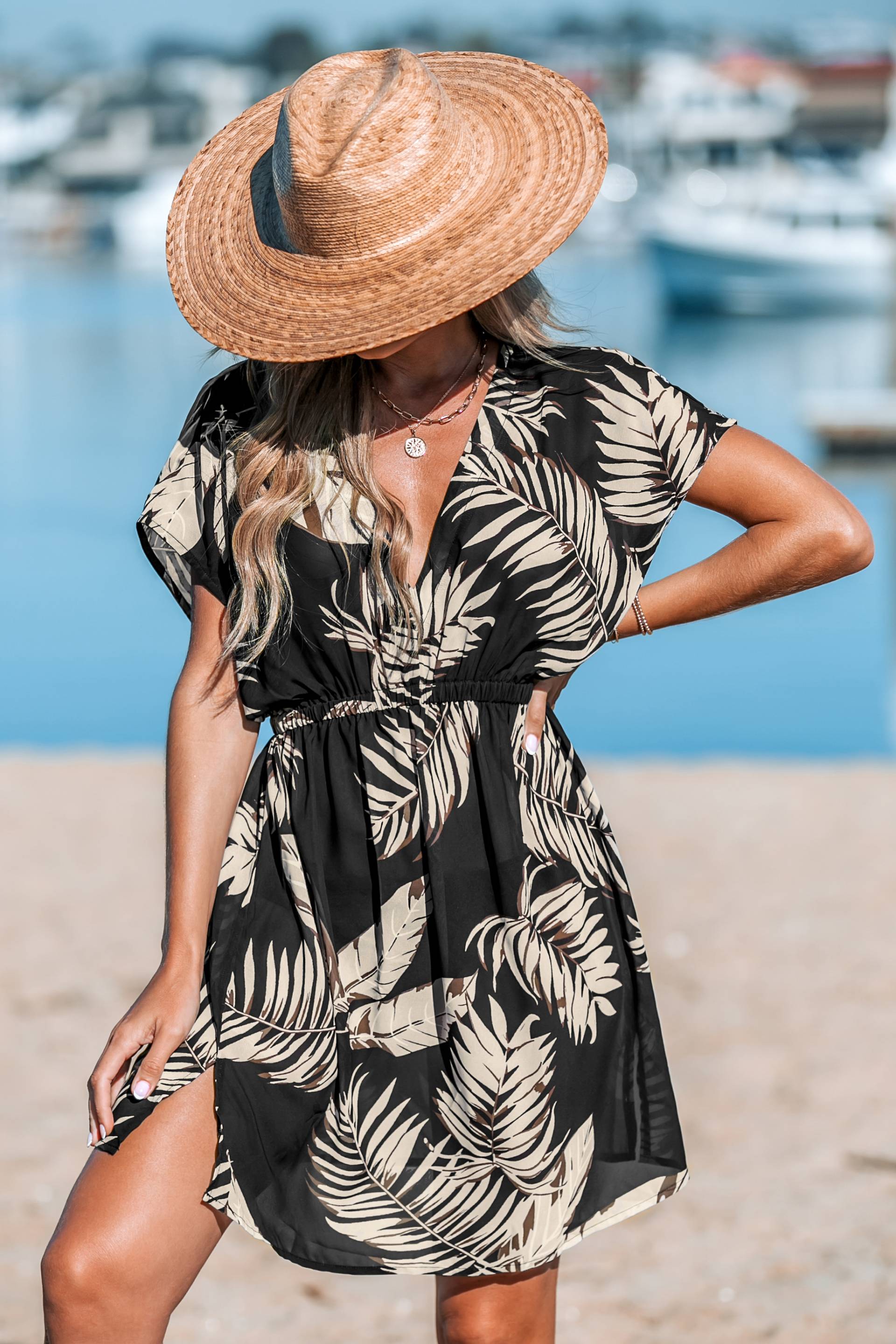 Gewebtes Mini Cover-Up-Kleid Gewebtes Mini Cover-Up-Kleid von CUPSHE