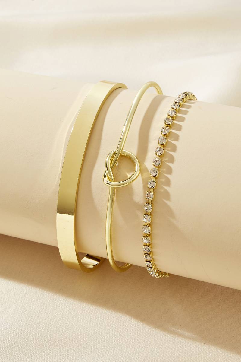 Goldfarbenes Armband-Set mit Strass-Akzenten von CUPSHE