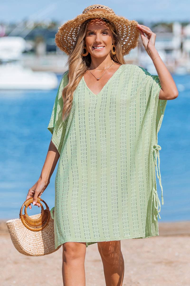 Grünes Mini-Strandkleid mit Seitenschlitz von CUPSHE