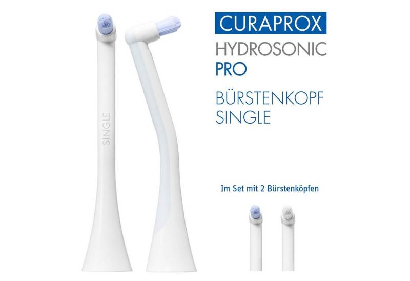 CURAPROX Aufsteckbürsten Hydrosonic SINGLE Aufsteckbürsten, 2x Bürstenkopf, optimale Reinigung zwischen Zähnen & Zahnspangen von CURAPROX