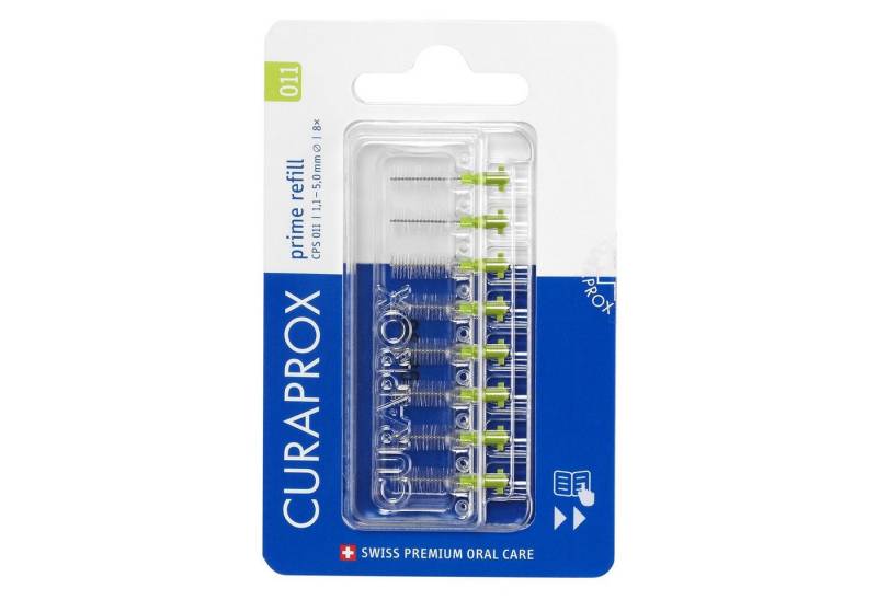 CURAPROX Interdentalbürsten Interdentalbürste CPS 011 prime, Refill, 8 Stück, 5 mm Wirksamkeit, hellgrün, Nachfüllpackung, ohne Halter von CURAPROX