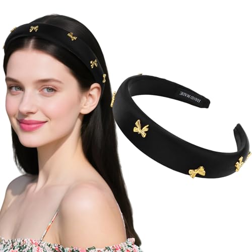 CURASA 1 x schwarzes Schleifen-Stirnband von CURASA