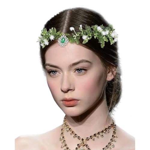 CURASA Fee Blume Blatt Krone Frauen Mädchen Prinzessin Tiara Elf Kopfschmuck Elfen Kreis mit Krone Strass Blume Stirnband Wald Fee Zubehör Hochzeit Cosplay Maskerade Abschlussball Fotoshooting CURASA Fee Blume Blatt Krone Frauen Mädchen Prinzessin Tiara Elf Kopfschmuck Elfen Kreis mit Krone Strass Blume Stirnband Wald Fee Zubehör Hochzeit Cosplay Maskerade Abschlussball Fotoshooting von CURASA