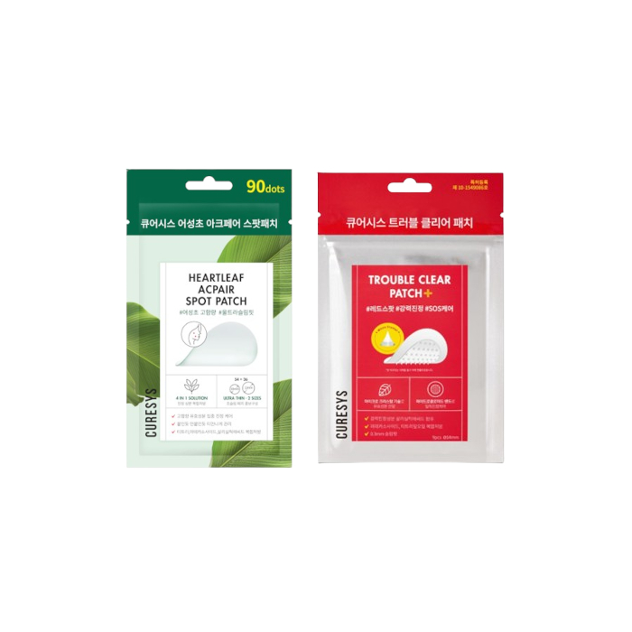 CURESYS - Trouble Clear Needle Patch - 9 Patches + Heartleaf Acpair Spot Patch - 90 Patches Set von CURESYS