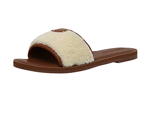 CUSHIONAIRE Damen Currie Slide Sandale mit Memory-Schaum, Hellbraun, 37.5 EU von CUSHIONAIRE