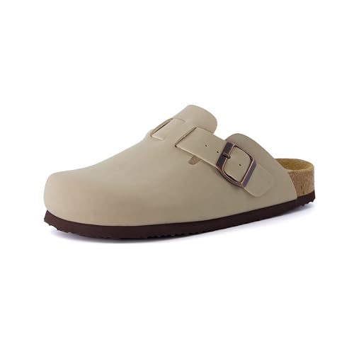 CUSHIONAIRE Damen Hana Cork Fußbett Clog mit +Comfort, stone, 37 EU von CUSHIONAIRE