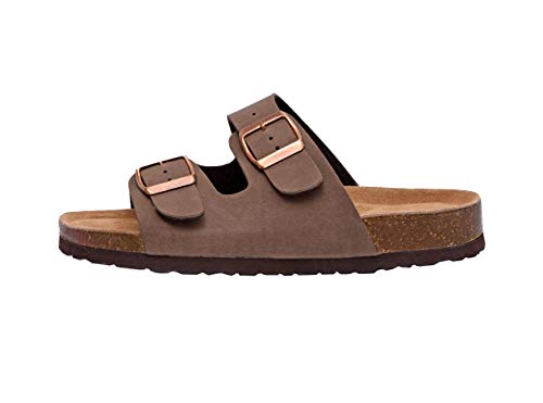 CUSHIONAIRE Damen Lane Kork-Fußbett-Sandale mit +Komfort, Braun, 39 EU von CUSHIONAIRE