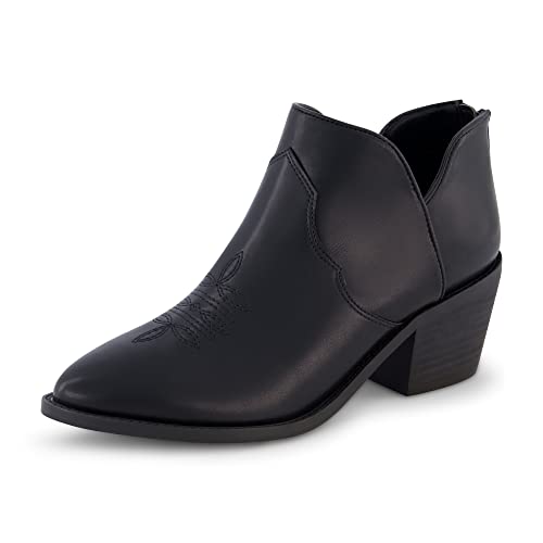 CUSHIONAIRE Damen Rodeo Western Stiefelette + Memory Foam, große Weiten erhältlich, Schwarz, 39 EU W von CUSHIONAIRE