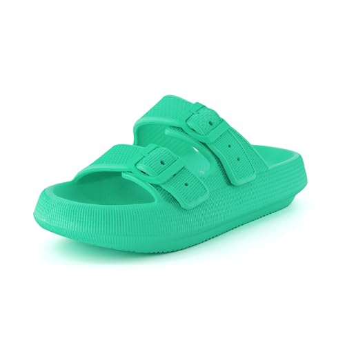 CUSHIONAIRE Fame Recovery Cloud Slide Sandalen für Damen mit +Comfort, Mint 39 EU CUSHIONAIRE Fame Recovery Cloud Slide Sandalen für Damen mit +Comfort, Mint 39 EU von CUSHIONAIRE
