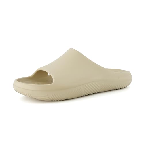 CUSHIONAIRE Herren Galaxy Pool Slides mit +Comfort, Khaki, 43 EU von CUSHIONAIRE