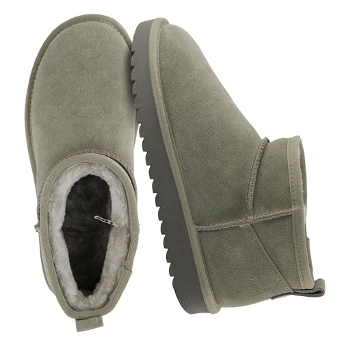 CUSHIONAIRE Hip Damen-Stiefel aus echtem Wildleder + Memory Foam, Grau, 38 EU von CUSHIONAIRE