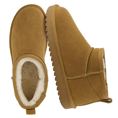 CUSHIONAIRE Hip Damen-Stiefel aus echtem Wildleder + Memory Foam, Kastanie, 41 EU von CUSHIONAIRE
