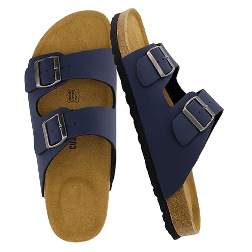 CUSHIONAIRE Lane Herren-Sandale mit Korkfußbett und +Comfort, Navy Nubuk, 44 EU CUSHIONAIRE Lane Herren-Sandale mit Korkfußbett und +Comfort, Navy Nubuk, 44 EU von CUSHIONAIRE